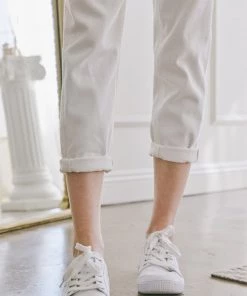 La Miel Bottoms Bali High Rise White Mom Jean