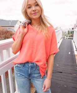 La Miel Tops Summery Vibes V Neck