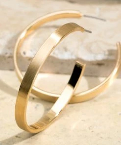 Urbanista Accessories Slender Satin Hoop Earrings
