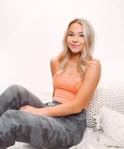 NikiBiki Chevron Ribbed Crop Tank