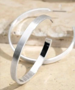 Urbanista Accessories Slender Satin Hoop Earrings