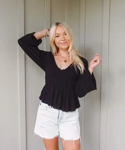 Active Basic New Arrivals Sunday Peplum Blouse