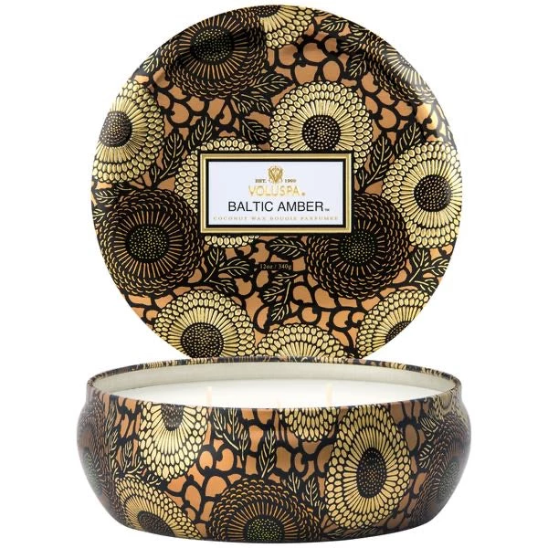 Sublime Clothing Boutique Gifts + Home Accents Voluspa Baltic Amber 3 Wick Tin 1 Sublime Clothing Boutique Gifts + Home Accents Voluspa Baltic Amber 3 Wick Tin