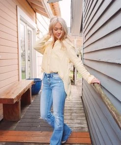 La Miel Tops Celia Button Down 51 La Miel Tops Celia Button Down