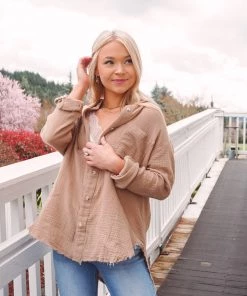 La Miel Tops Celia Button Down 39 La Miel Tops Celia Button Down