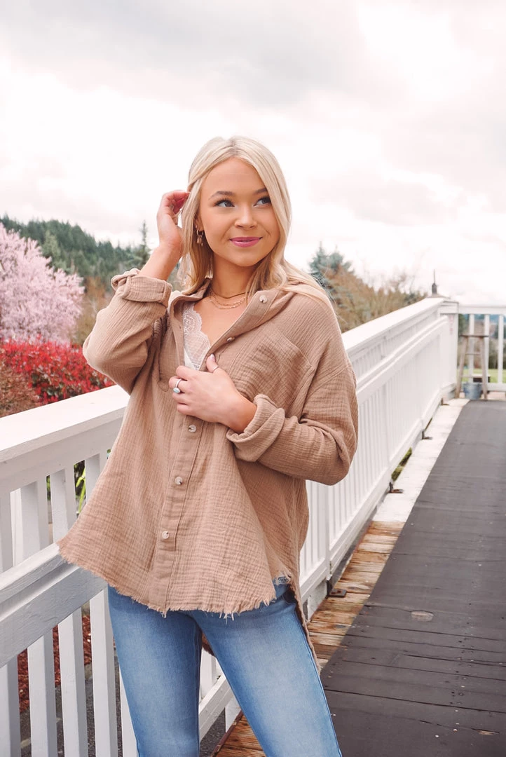 La Miel Tops Celia Button Down 6 La Miel Tops Celia Button Down