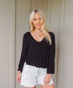 Active Basic New Arrivals Sunday Peplum Blouse