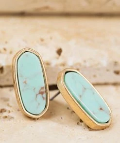 Urbanista Accessories Stone Marquee Post Earrings