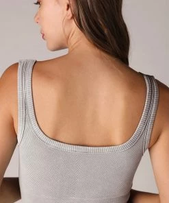 NikiBiki Chevron Ribbed Crop Tank