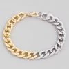 Fame Accessories Half & Half Chain Bracelet