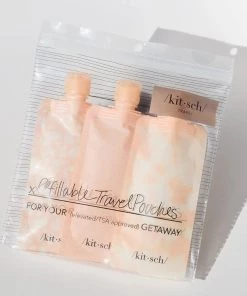 Kitsch Refillable 3pc Travel Pouch Set Beauty