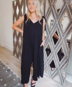 Charlotte Avery Beachwood Tie Strap Jumpsuit Dresses + Rompers