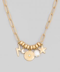 Fame Accessories Lightening Star Chain Necklace