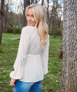 Promesa Ivie Swiss Dot Blouse Tops