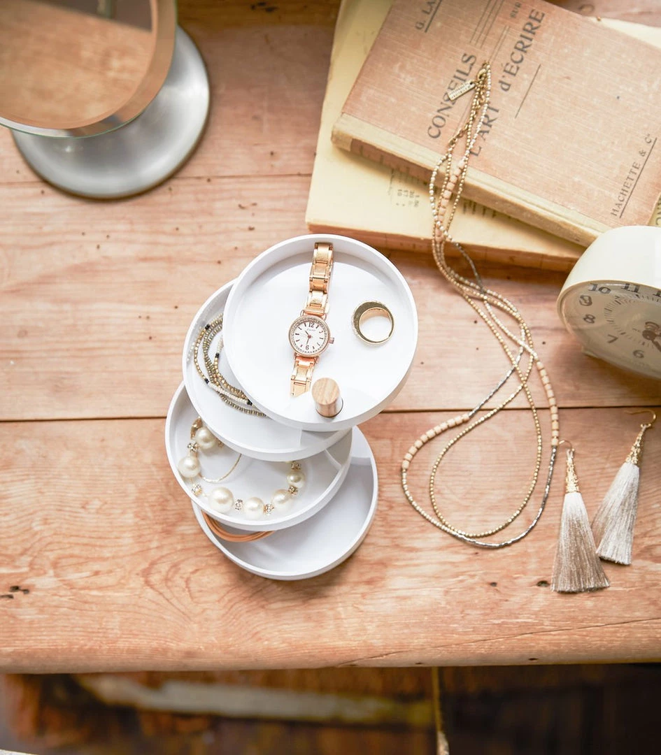 Yamazaki Home Yamazaki Tosca 4 Tiered Stacked Jewelry Box Gifts + Home Accents 5 Yamazaki Home Yamazaki Tosca 4 Tiered Stacked Jewelry Box Gifts + Home Accents