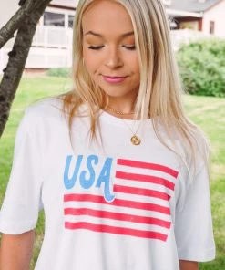Oat Collective USA Flag Tee