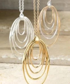 Urbanista Layered Metals Long Pendant Necklace