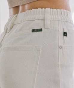 La Miel Bottoms Bali High Rise White Mom Jean