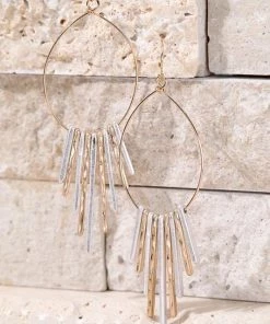 Sublime Clothing Boutique Accessories Circle Fringe Drop Earring