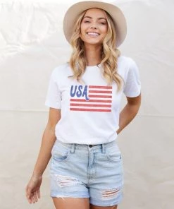 Oat Collective USA Flag Tee