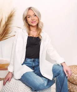 La Miel Tops Celia Button Down 60 La Miel Tops Celia Button Down