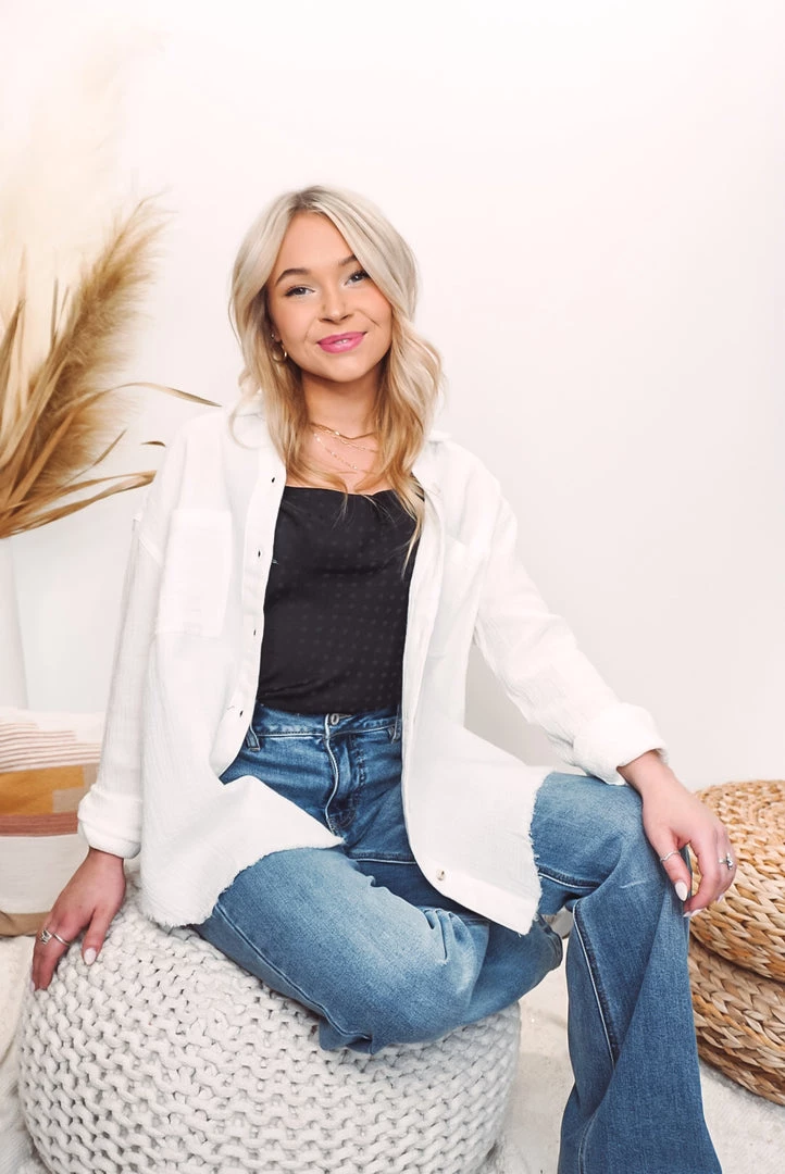 La Miel Tops Celia Button Down 27 La Miel Tops Celia Button Down