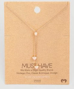 Fame Accessories Dainty Heart Lariat Necklace