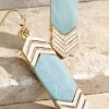 Urbanista Chevron Stone Drop Earrings