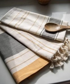 Foreside Home Genevieve Stripe Tea Towels Gifts + Home Accents