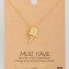 Fame Accessories Rose Pendant Necklace