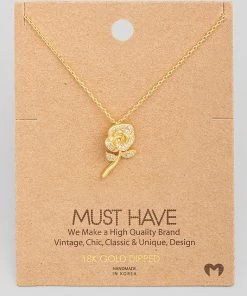 Fame Accessories Rose Pendant Necklace