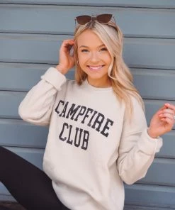 Oat Collective Campfire Club Pullover Tops