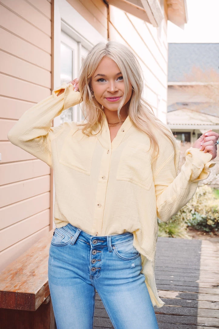 La Miel Tops Celia Button Down 16 La Miel Tops Celia Button Down