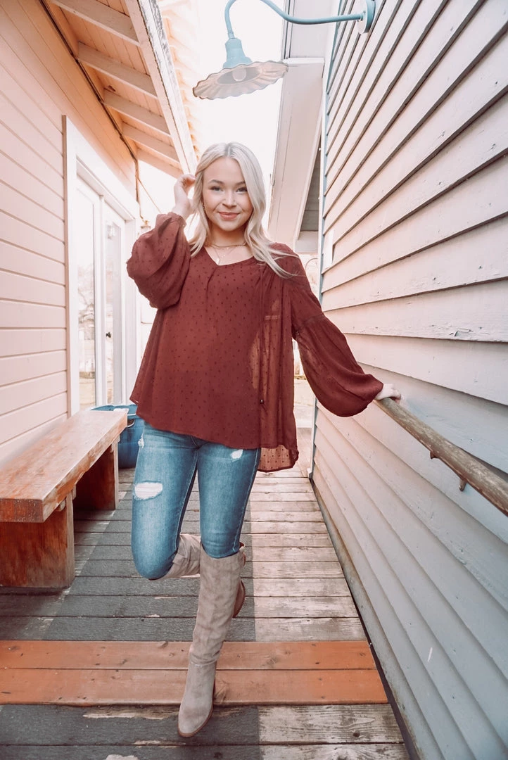 Easel Tops Dot To Dot Blouse 4 Easel Tops Dot To Dot Blouse