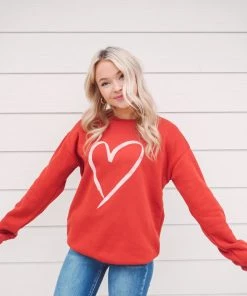 Oat Collective Heart Pullover Tops