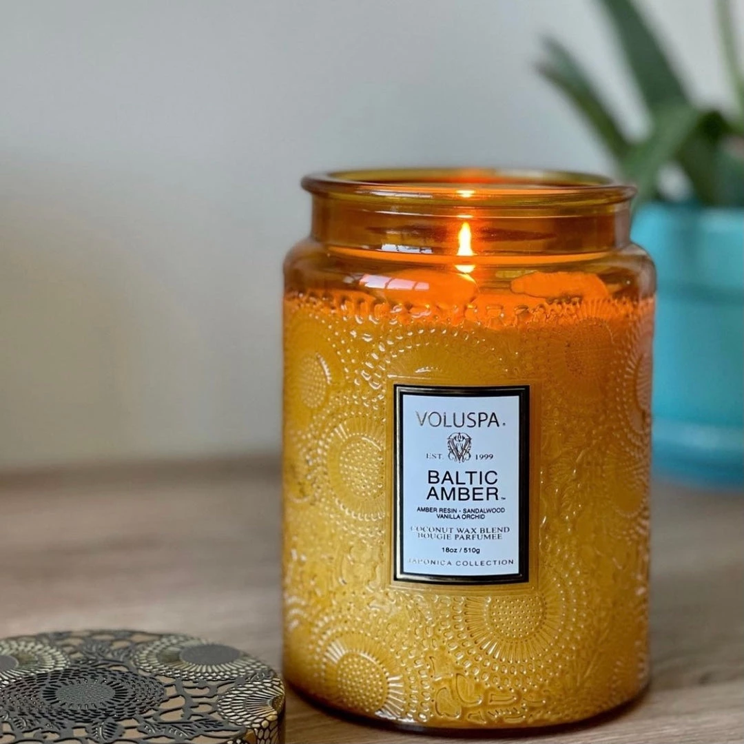 Sublime Clothing Boutique Gifts + Home Accents Voluspa Baltic Amber Large Jar 1 Sublime Clothing Boutique Gifts + Home Accents Voluspa Baltic Amber Large Jar