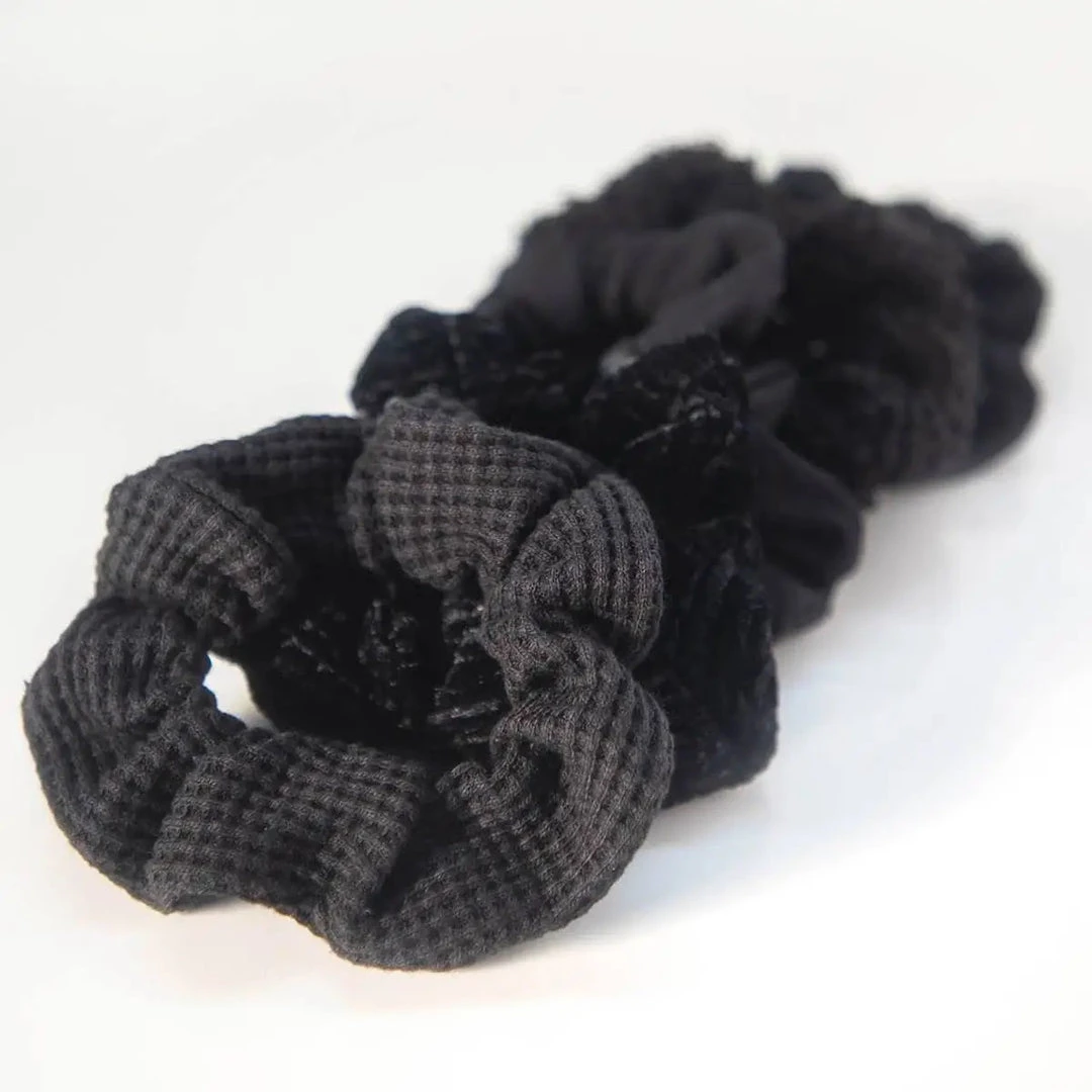 Kitsch Assorted Textured Scrunchies Beauty 12 Kitsch Assorted Textured Scrunchies Beauty