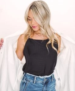 La Miel Brindle Polka Dot Tank Tops