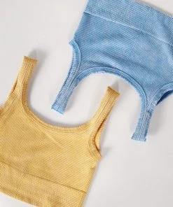 NikiBiki Chevron Ribbed Crop Tank