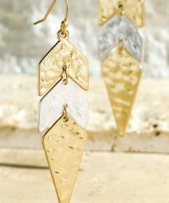 Urbanista Duo Tone Chevron Earrings