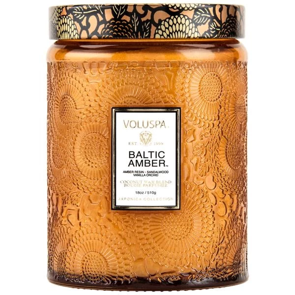 Sublime Clothing Boutique Gifts + Home Accents Voluspa Baltic Amber Large Jar 2 Sublime Clothing Boutique Gifts + Home Accents Voluspa Baltic Amber Large Jar