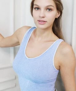 Tops NikiBiki Ruby Ribbed Crop Tank 42 Tops NikiBiki Ruby Ribbed Crop Tank