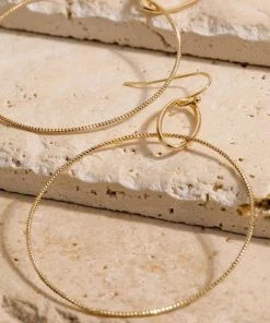 Sublime Clothing Boutique Metal Pleated Ring Earrings