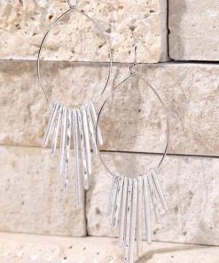 Sublime Clothing Boutique Accessories Circle Fringe Drop Earring