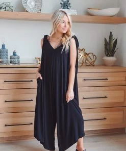 Charlotte Avery Beachwood Tie Strap Jumpsuit Dresses + Rompers