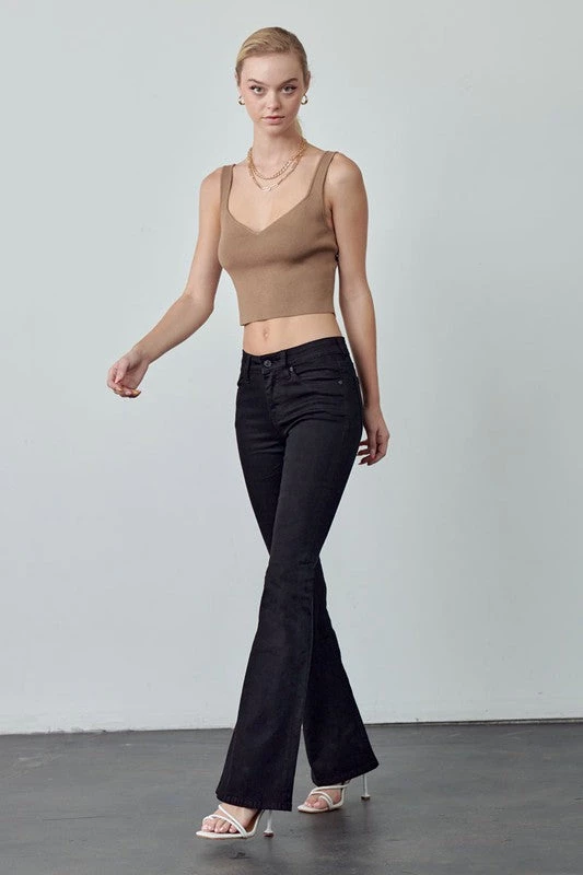 Kancan Bottoms Jayden Mid Rise Flare 3 Kancan Bottoms Jayden Mid Rise Flare