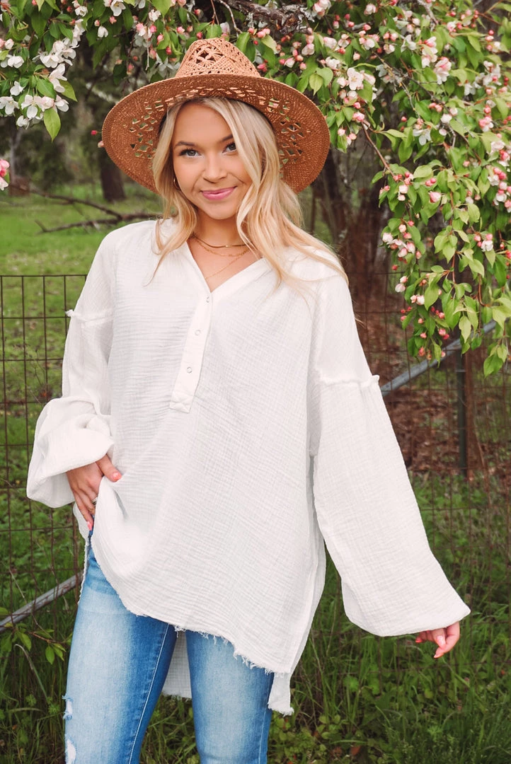 Promesa Tops Ollie Gauze Pullover 1 Promesa Tops Ollie Gauze Pullover