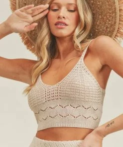Lush Clothing Tops Lively Crochet Tank