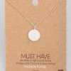 Fame Accessories Wave Coin Pendant Necklace