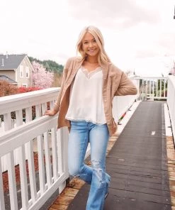 La Miel Tops Celia Button Down 42 La Miel Tops Celia Button Down